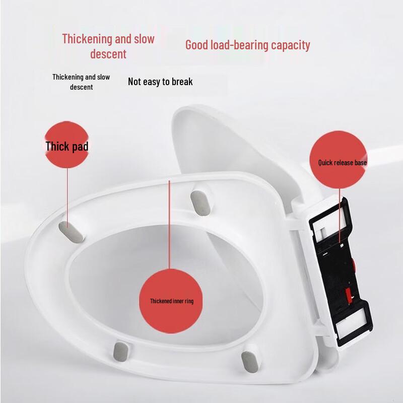 TLXT Soft-Close Thickened Toilet Seat Cover