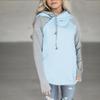 New 2020 Autumn/Winter Women's Patchwork Hooded Zipper Long Sleeve Hoodie, European American Style