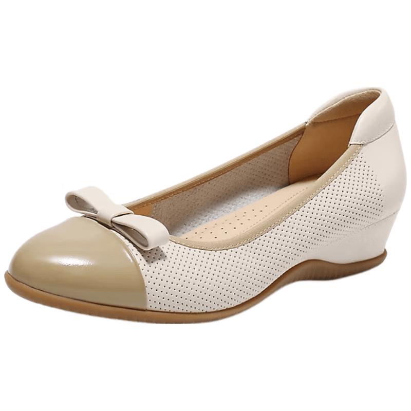 Belle Women s Leather Bow Pointed Toe Flats EU 38