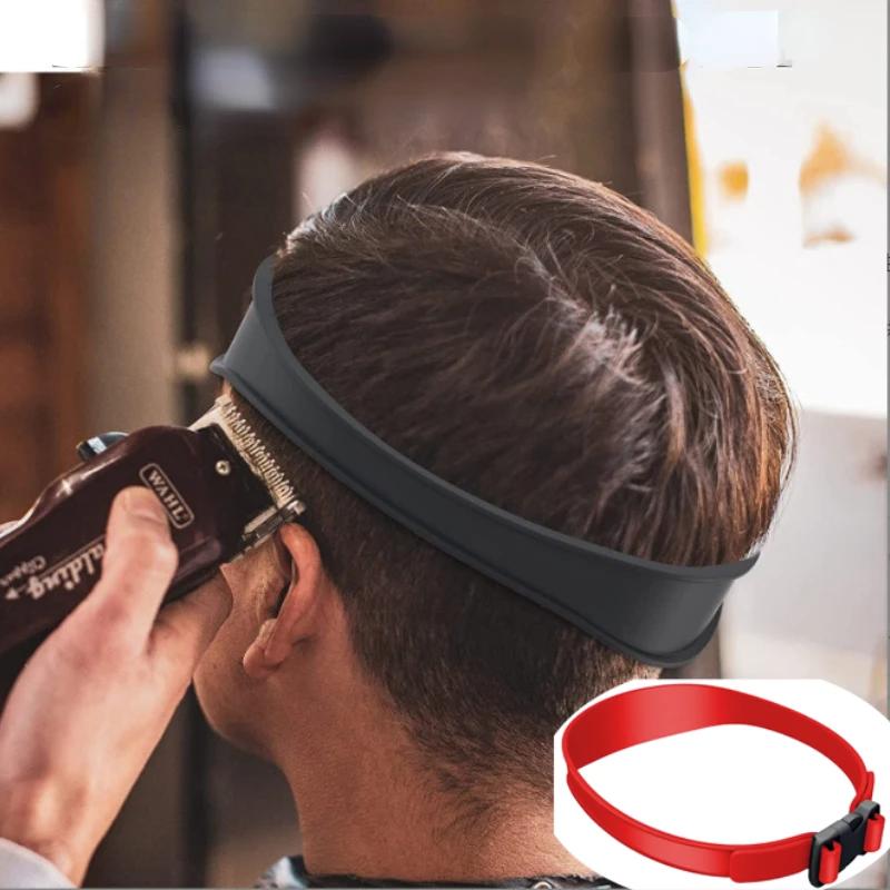 Hot Sale Curved Soft Silicone Haircut Band, Breathable DIY Hair Trimming Template, Home Hair Styling Guide for Men Boys