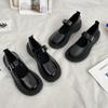 Mary Jane Kleine Lederschuhe für Damen Koreanischer Stil Vielseitig Retro Britischer Stil Dicke Sohle Frühling und Sommer
