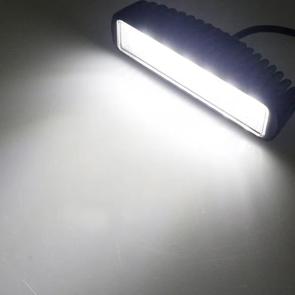 Zmart 18W 12V Arbeits-Set Nebel-Schwer-LED-Nebel-Flut-Fahrlicht für LKWs 6-LED-Leuchten, 2, Punktstrahler, Flutstrahler, Leuchten, Offroad-Leuchten,