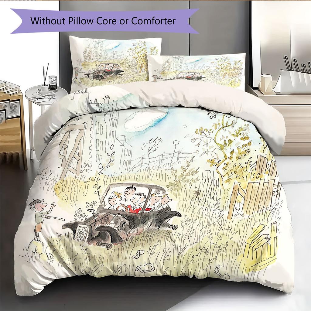 Le Petit Nicolas Set Biancheria da Letto Trapunta Copripiumino Federa Decorazione per la Casa Regalo di Compleanno (1 * copripiumino + 2 * federa, senza nucleo)