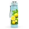 1PC Fresh Lemon Lime Citrus Fruit Print 750ml Color Plastic Sports Water Bottle Leakproof Flip Straw Lid Suitable for Sports Office Home Use