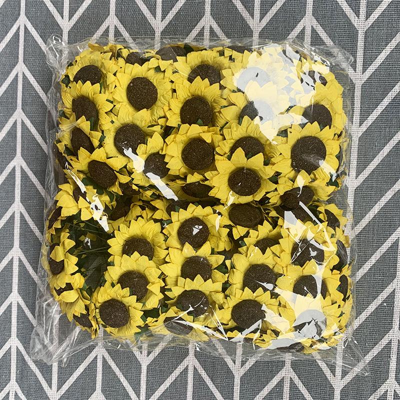 Sunflower Paper Flower DIY Wedding Candy Box Accessories Gift Packaging Decoration - Small Sunflower Flowers