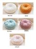 Nordic Minimalist Round Cream Plush Embroidered Throw Pillow for Sofa