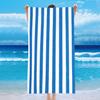 Asciugamano da Spiaggia a Strisce Bianche e Blu - Poliestere Assorbente ad Asciugatura Rapida per Spiaggia e Piscina, Morbido e Leggero