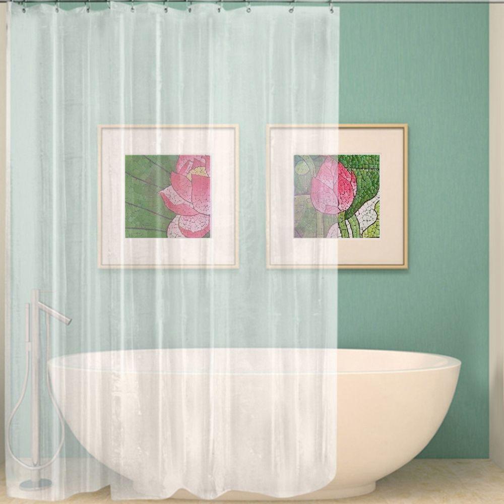 Home Decor Transparent Mildewproof Shower Curtain PEVA Plastic Bath Supplies Water Splash Resistant