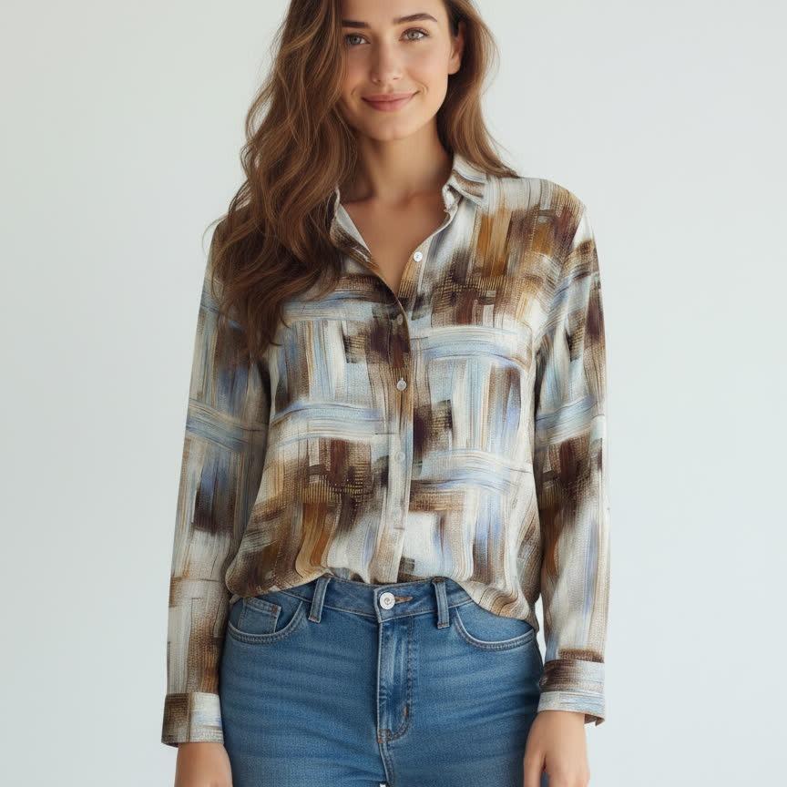 2026 Vintage-Style Women s Loose Shirt - Trendy Spring/Autumn Fashion L