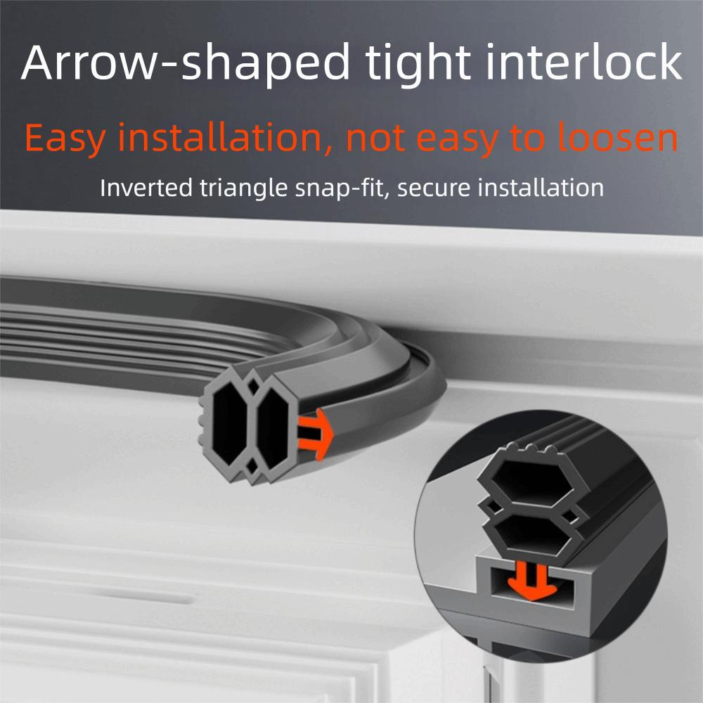 New TPE Door Seal Strip Bilateral Cold Proof Windproof Strip Flexible Card Slot Design Dustproof Strip Insulation Application