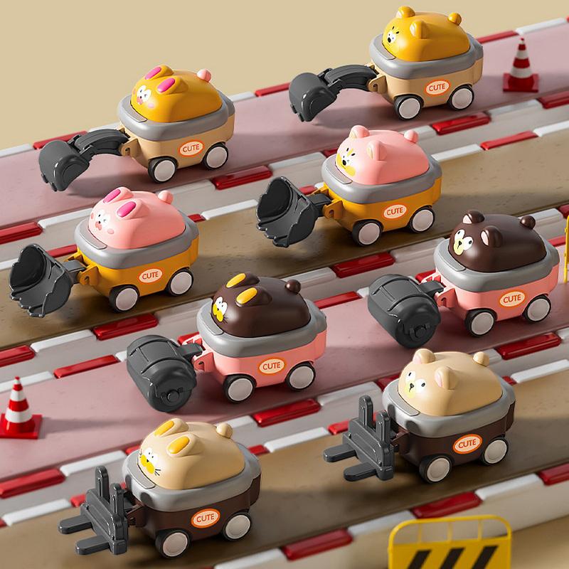 Mini Excavators Fun Construction Car Toys Educational Children Cognitive Interactive Puzzle Toys Creative Excavator Toys
