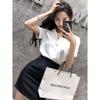 Women's Short Sleeve V-Neck Professional Chiffon Blouse