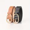 1pcs Women's Belt Fashion Classic Buckle PU Leather Belt Versatile Casual Golden Needle Buckle - Pair with Jeans, Pants, Dress