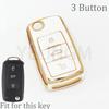 2/3 Buttons Tpu Car Key Case For Vw Volkswagen Mk4 Bora Golf 4 5 6 Jetta Passat Polo Bora Touran Skoda Seat Tpu Cover Shell Fob