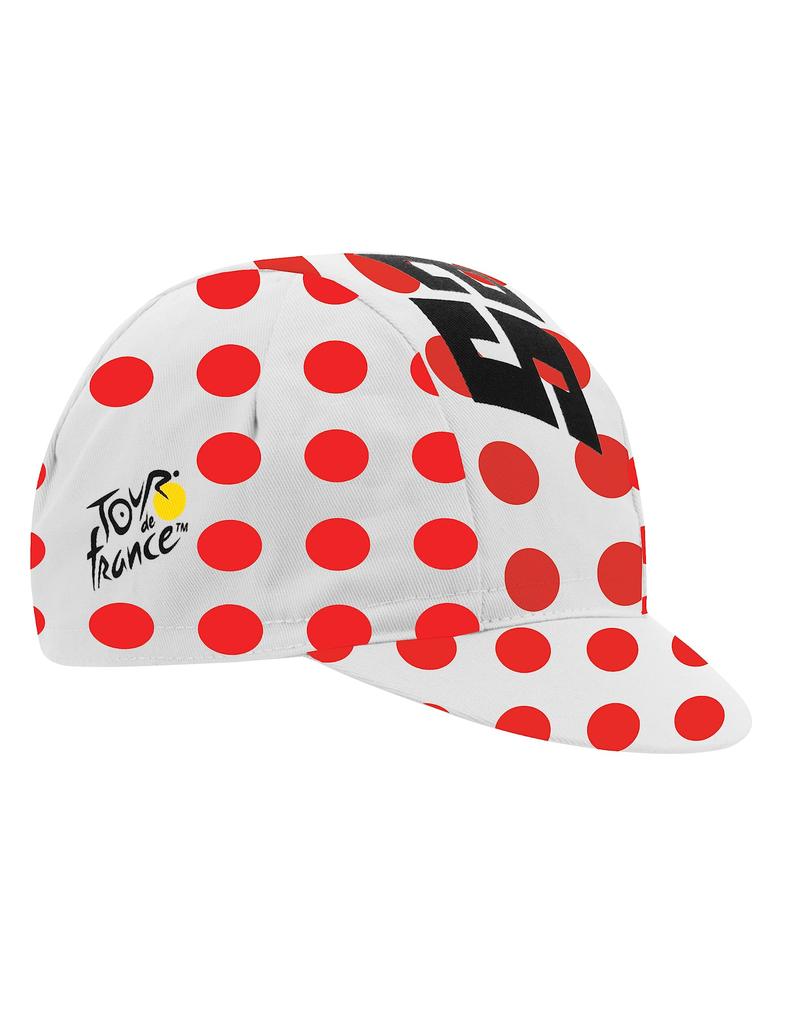 Santini Tour De France Official Cycling Cap RE460COT23TDFKOM White/Red