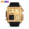 SKMEI Stainless Steel Mens Watches Quartz Military Sports Waterproof LED Digital Wristwatches