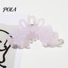 Hair Claw For Buns Back Head Shark Clip, Large Hollow Petal Shape Claw, Bun Holder Lightweight Clip Accessory, Size Shower for Thick And Half-Ties Ice