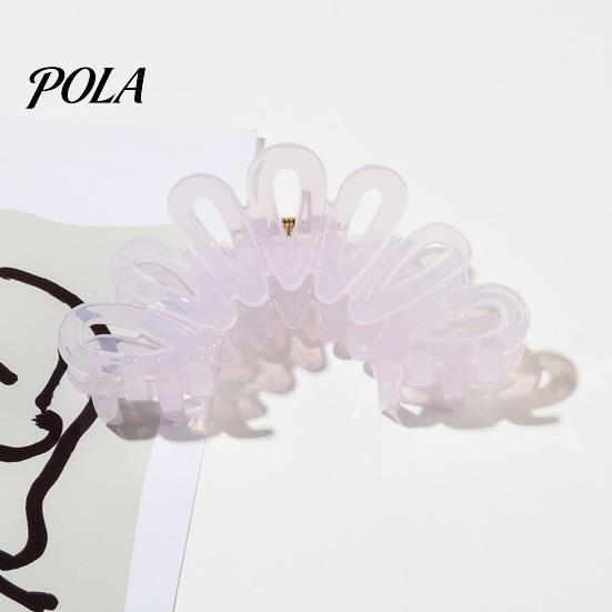 Hair Claw For Buns Back Head Shark Clip, Large Hollow Petal Shape Claw, Bun Holder Lightweight Clip Accessory, Size Shower for Thick And Half-Ties Ice