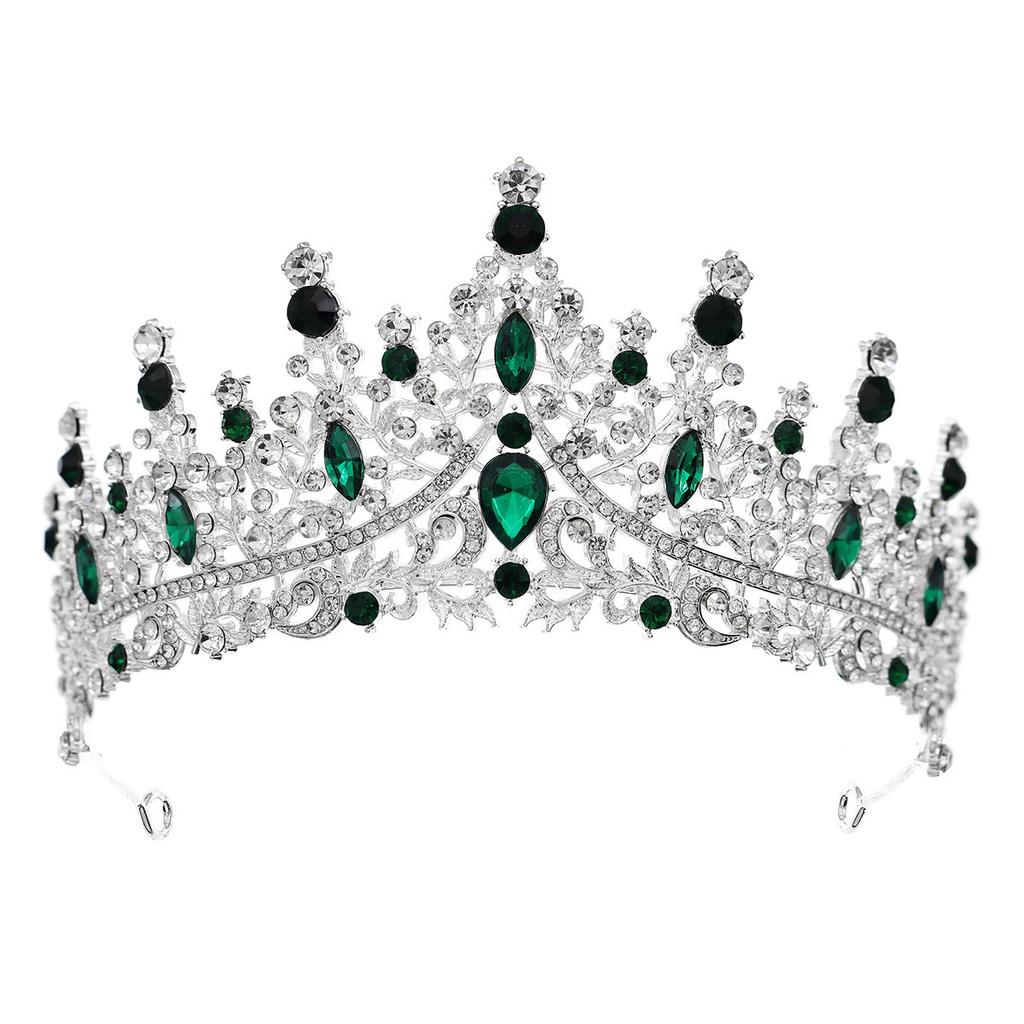 Ny lyxig brudkrona med fullständiga diamanter pannband bröllopsklänningstillbehör elegant temperament kristall brudkrona håraccessoarer