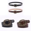 Vintage Retro Dress Belt With Oval Buckle For Casual And Formal Wear