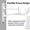 Single Hang Curtain Rod Holder with Screws Aluminum Alloy Roman Rod Bracket Heavy Duty Curtain Fixing Clip Hook