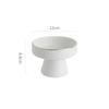 Round Ceramic Pasta Steak Plate Salad Bowl Soup Basins Cooking Plate Kitchen Solid Color Tableware High Foot Snack Desserts Tray