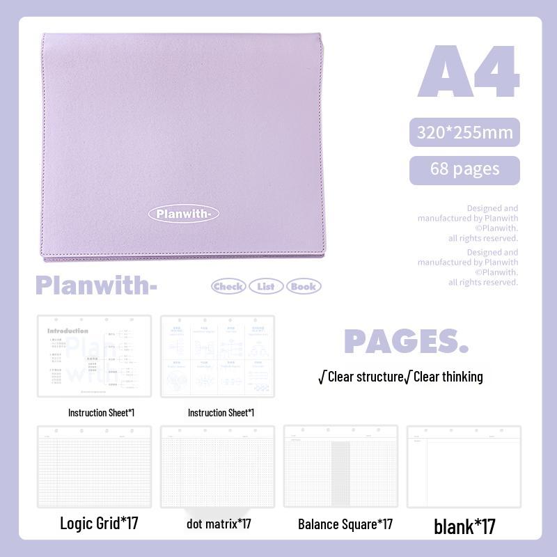 A4 Mind Map Loose-Leaf Binder for Graduate Exams with B5 Refill, Top-Bound Notebook