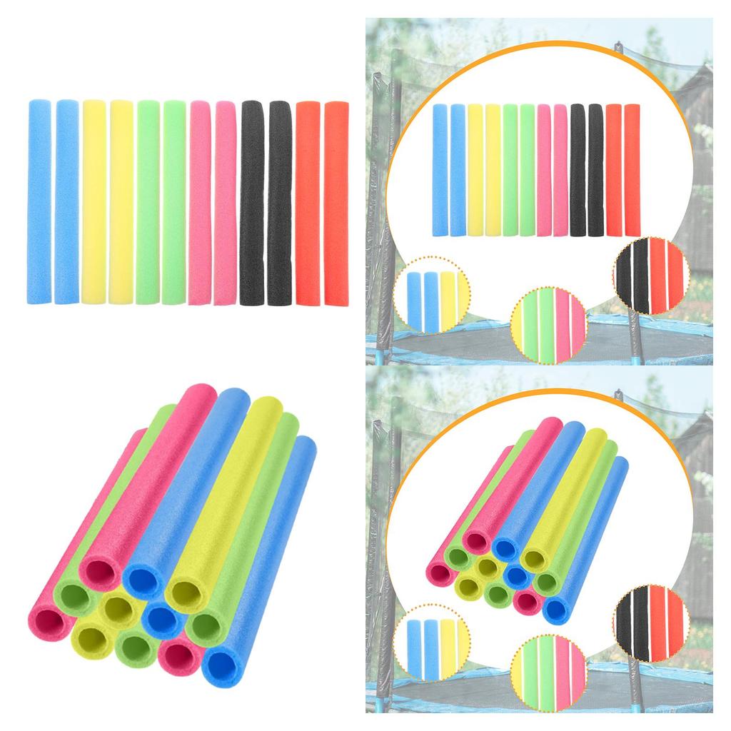 12 Pieces Trampoline Pole Foam Sleeves Replacement Protector 40cm Lightweight Protection Covers for Garden Tubing Jumping Bed