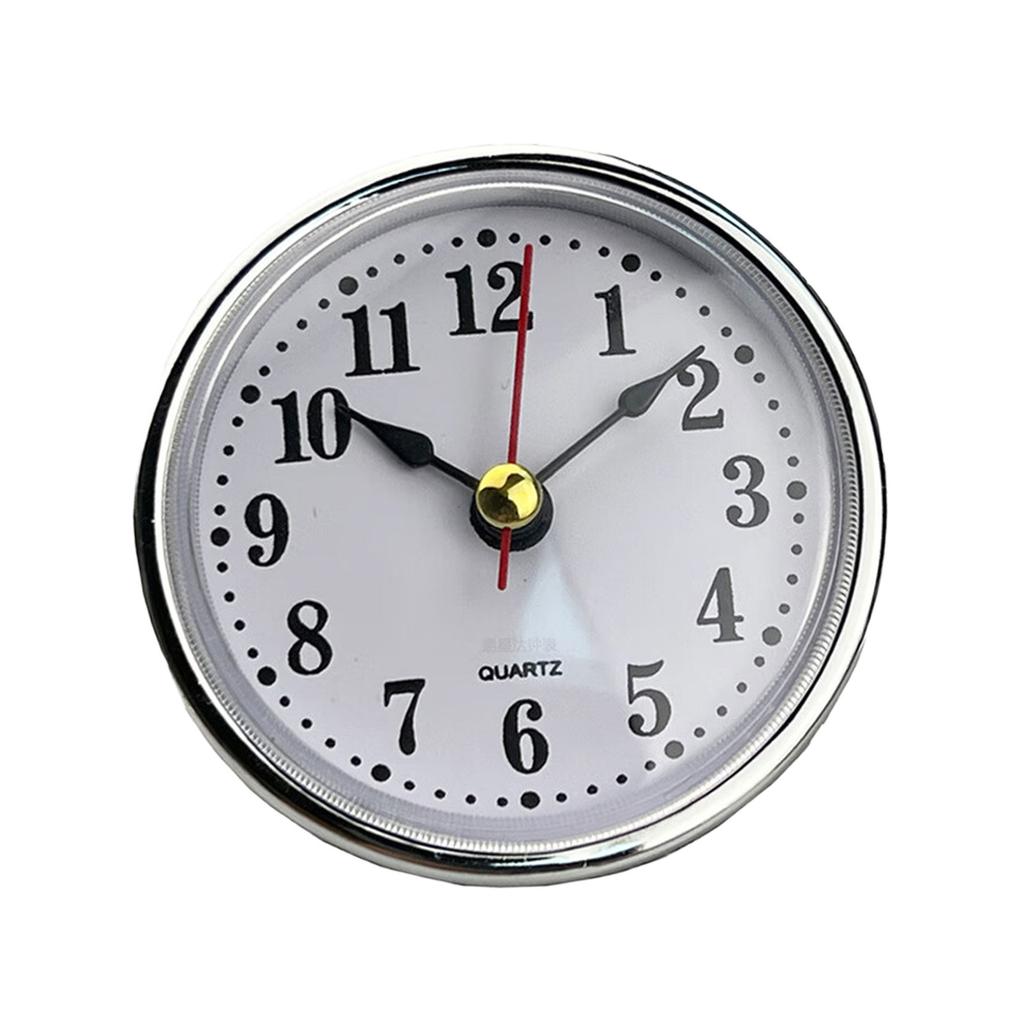 (65mm) 2.56Inch Mini Quartz Clock Insert with Arabic/Roman Numerals Replacement Round Quartz Movement Miniature Clock