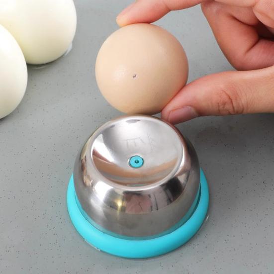 Stainless Steel Egg Piercer with Plastic Base Heavy Duty Egg Hole Puncher Hard Boiled Eggs Poker Peeler Pricker Tools Kitchen Gadgets