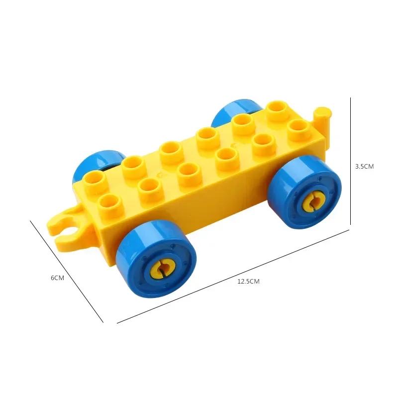 Big Building Blocks Compatible Large Bricks Road Plate Car Parking Pole Fuel Station City Traffic Kids Educational Creative Toys