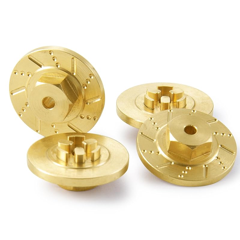 

TRZX 4 pieces RC Brass Wheel Hex Adapter Counterweight Weight Upgrade Parts for 1/18 Kyosho Jimny