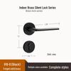 Brass Indoor Magnetic Silent Door Handle for Bedroom & Bathroom