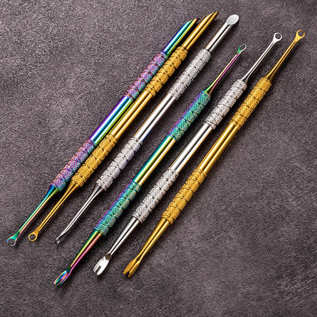 Nagelhautschieber Nagelhautentferner Nagelhauttrimmer Kreisförmiger Nagelreiniger Doppelseitige Metall-Maniküre-Pediküre-Werkzeuge