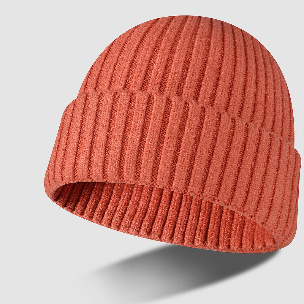 Thickened hat couple autumn and winter tide solid color knitted hat men's wool hat women's winter warm ear protection cold hat tide