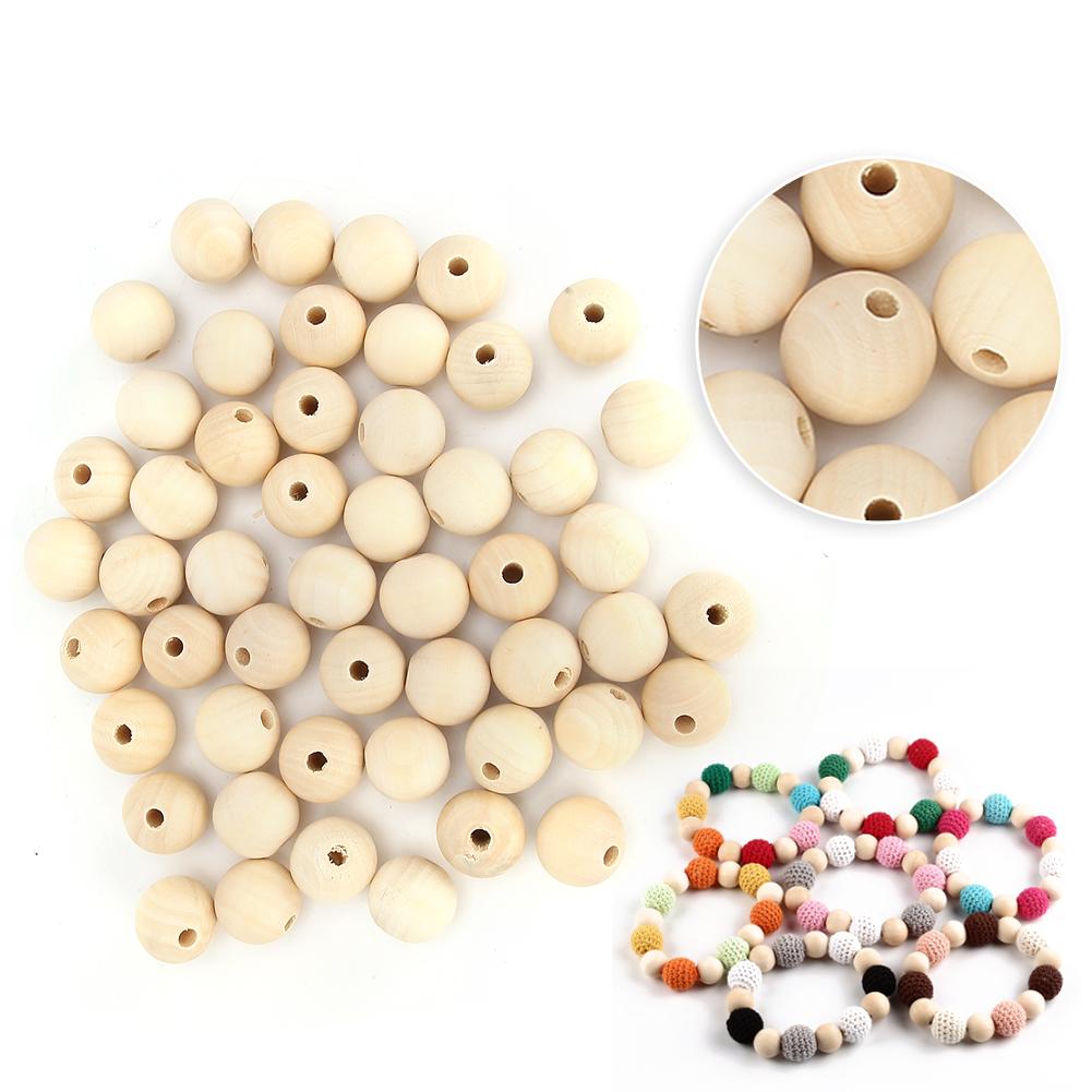 Round Bds Wooden Log Color Craft Bds for Jewelry Children Toys Making