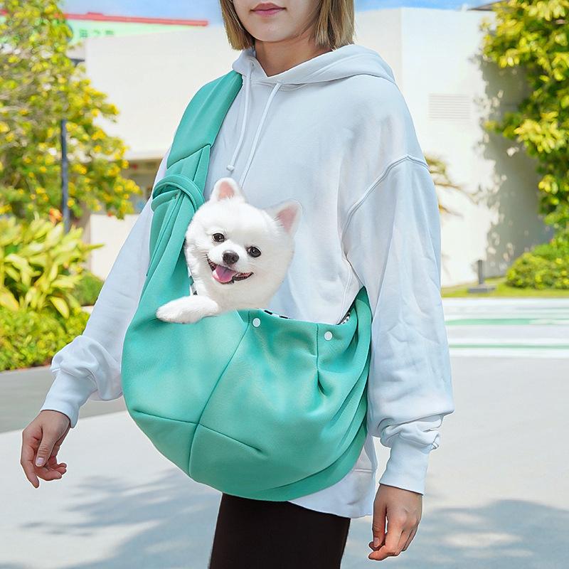 Cotton Pet Sling Bag Crossbody Carrier for Dogs Cats Breathable Hands Travel Pouch Outdoor Cat Bags
