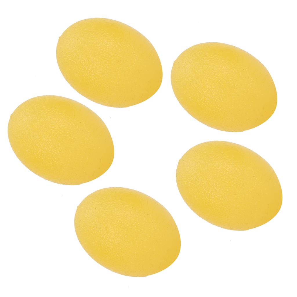5pcs Silicone Hand Grip Ball Wrist Exercise Strength Training Massage Grip StrengthenerYellow (15