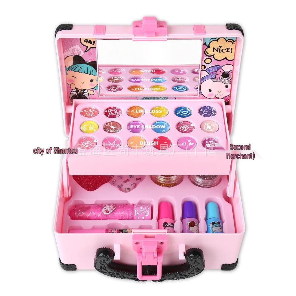 Cross-Border Girl's Pretend Play Makeup Bag Set - Children's Princess Cosmetics & Nail Polish Toys