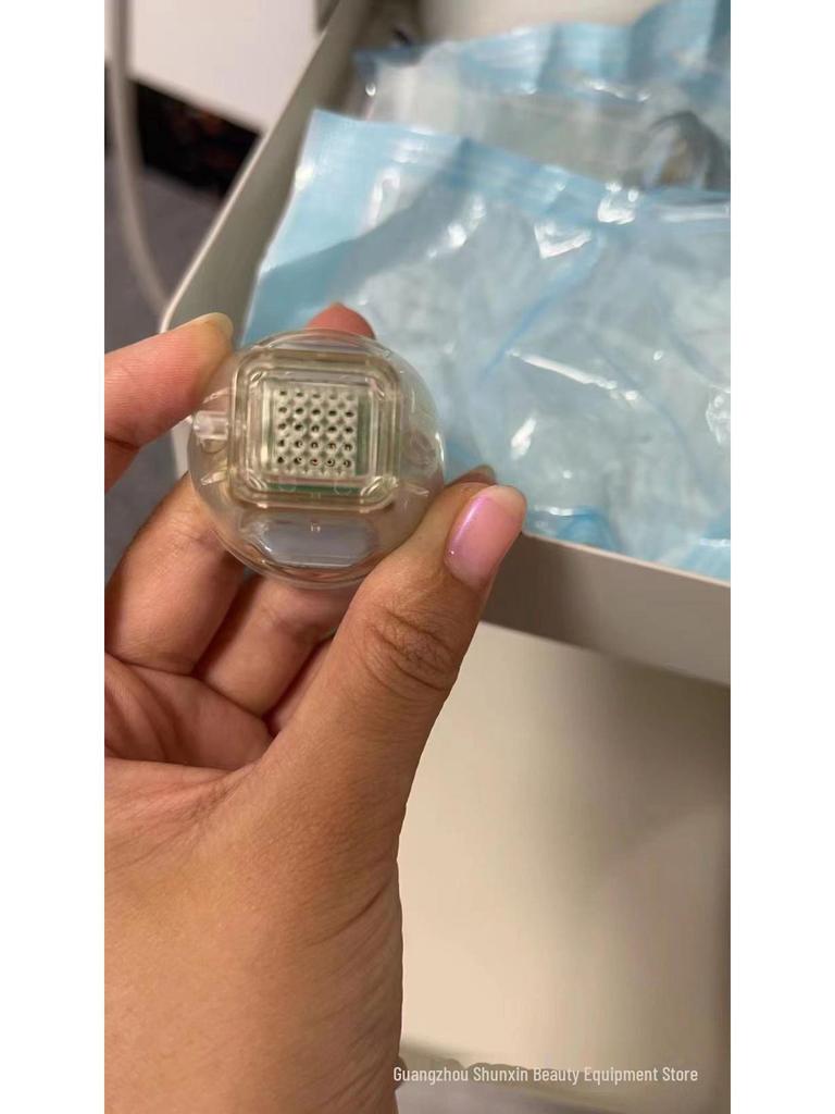 Gold Microcrystal RF Instrument for Acne Removal & Skin Rejuvenation with Microneedle Consumables - 64, 25, 10 Square Crystals