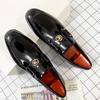 New Arrivals Loafers for Men Buckled Shiny Black Leather Shoes Slip-On Office & Career  Dress Shoes  Big Size 38-47