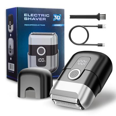 Mini Electric Beard Shaver Fast Charging Portable Waterproof Magnetic Shaving for Men Travel Home Wet Dry Use
