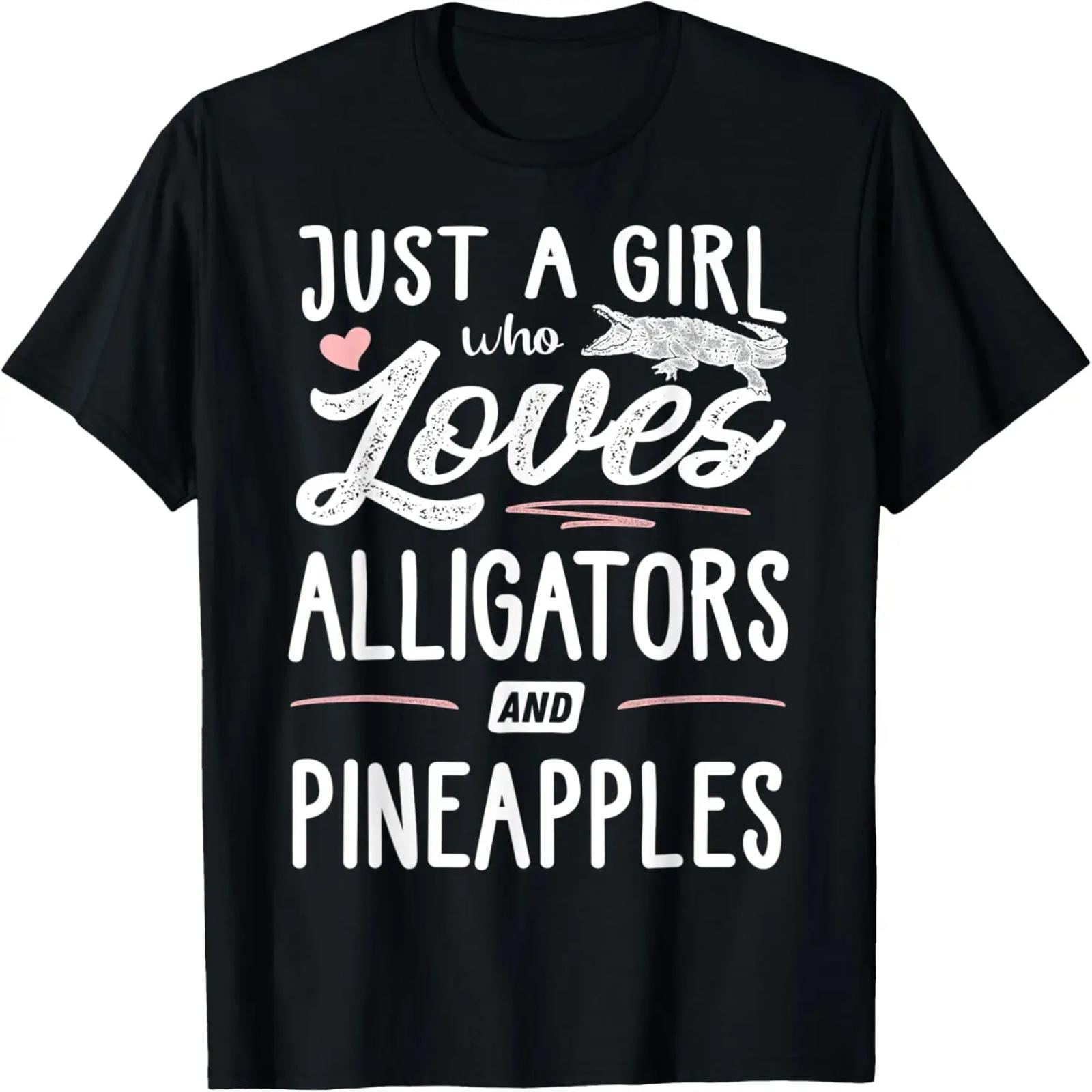 Just A Girl Who Loves Alligators And Pineapples Gift Women T-Shirt S