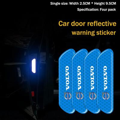 4Pcs Reflective Car Door Sticker Safety Warning Tape Decal For Xc60 Xc90 V40 V60 S60 V50 V90 S80 C40 XC40 V70 XC70 C30