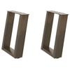 VidaXL Pieds de table basse en U 2 pièces Acier naturel 38 x (42-43) cm Acier 4012763