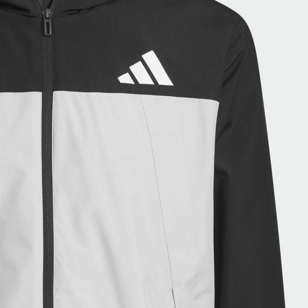 adidas Sports Lifestyle Series Hooded Warm Fashion Versatile Jacket Unisex Jacket Black White KB1753