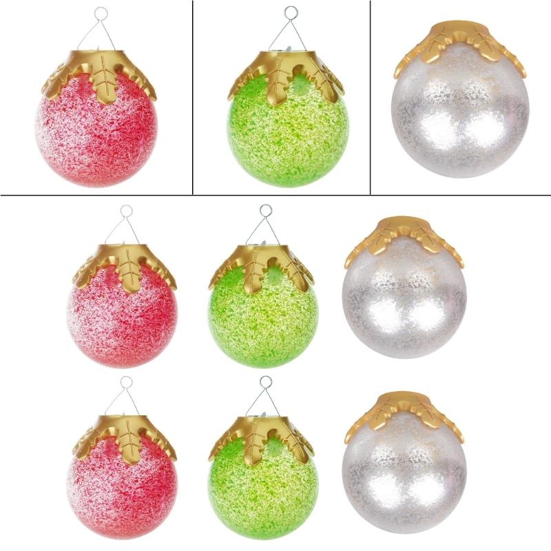 Polyethylene Glycolbattery Operated Shatterproof Plastic Christmas Ornament PEG Texture for Table Festival Decors