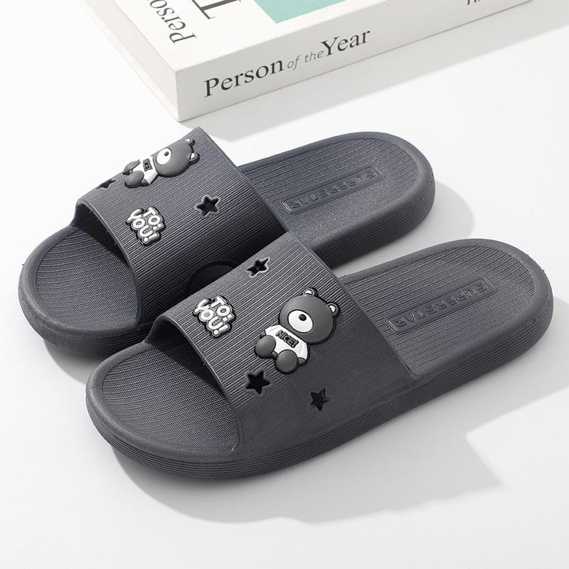 Casual Slippers, Summer Home Women s Slippers For Outdoor Use, Indoor Bathroom Non-slip Couple Slippers 36