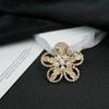 Luxury Coco-Style Pearl Brooch: Elegant Alloy Flower Pin for Suit, Coat, or Trench Accessory