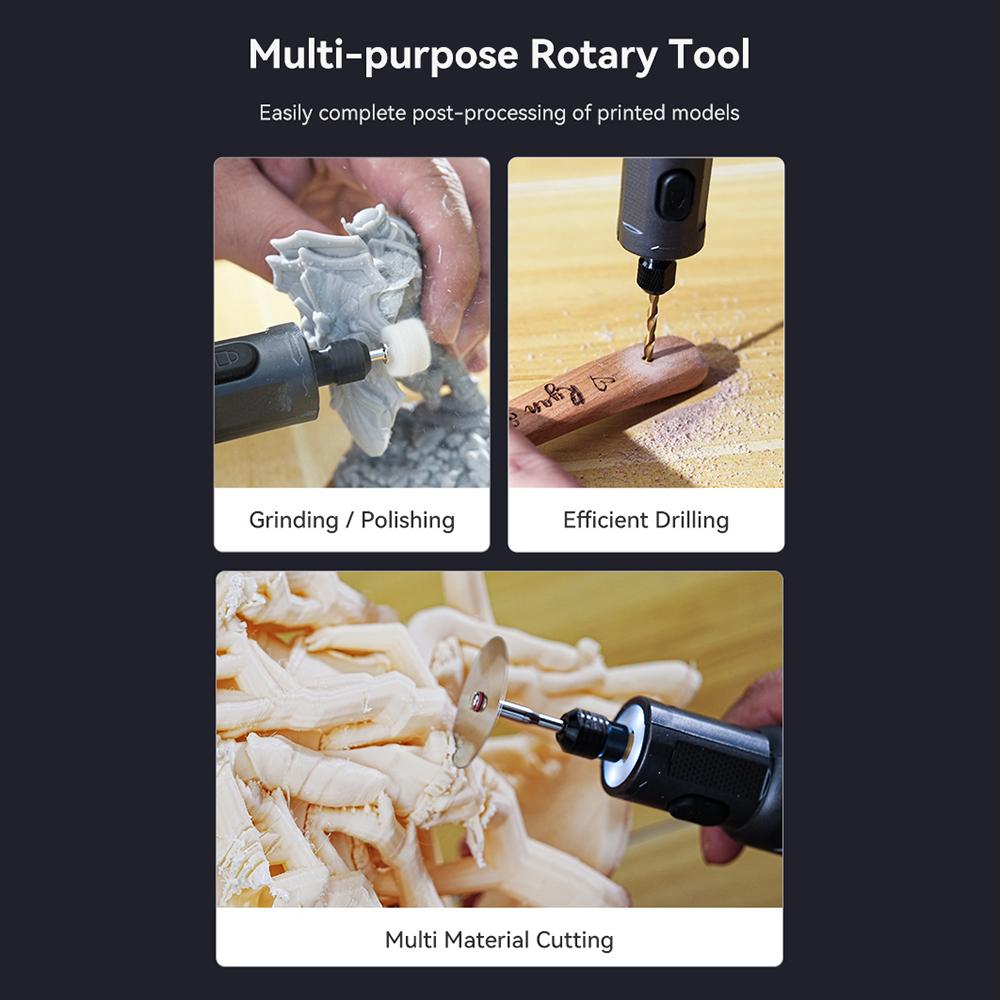 Creality Cordless Rotary Tool Kit 10000-18000RPM 6 Variable Speeds Multi Power Carving Tools Powered By 3.7V Rechargeable Battery 24pcs Drill Bits wi